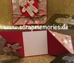 Weihnachtskarte Faltkarte Lebuchenmännchen